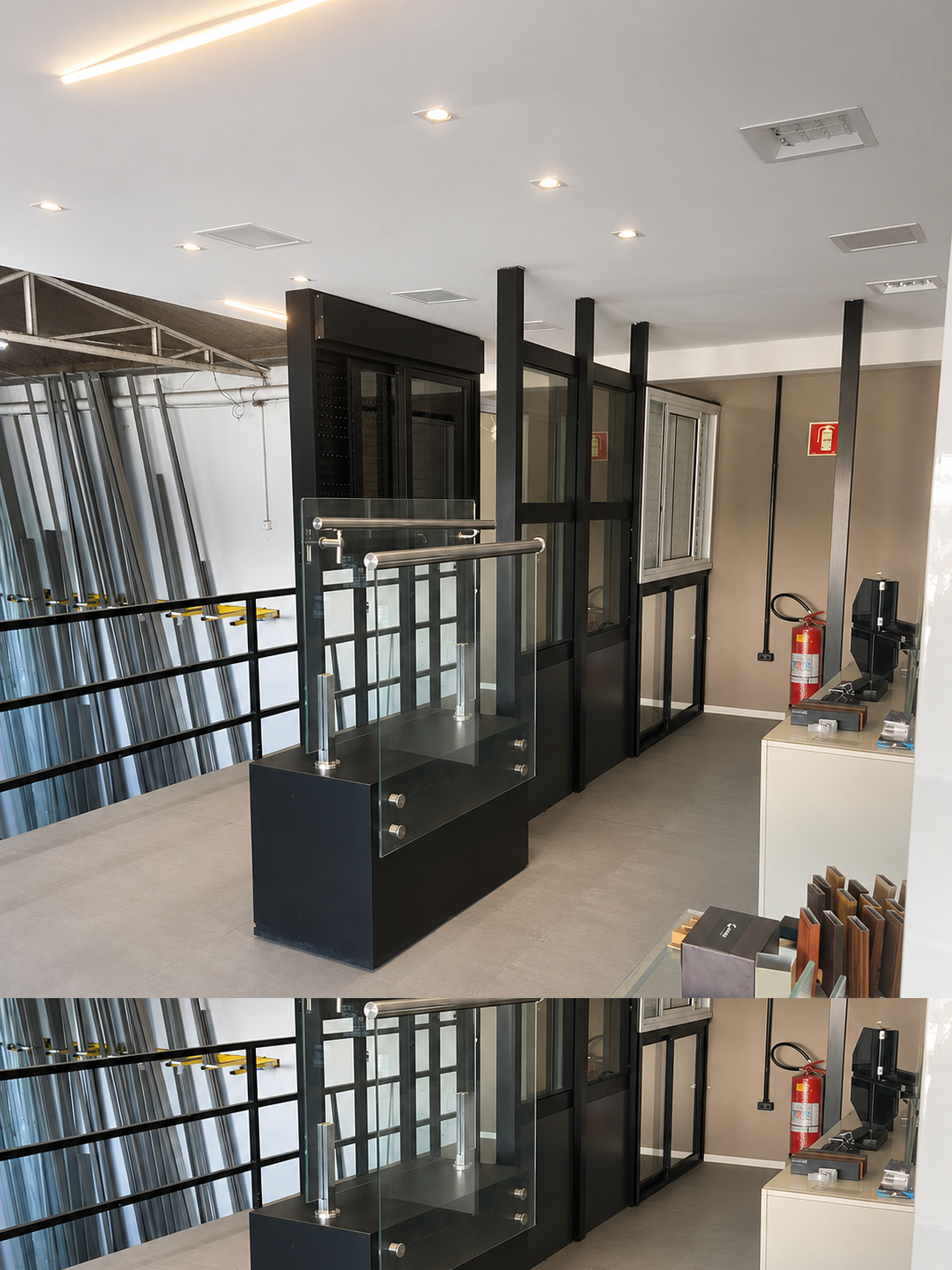 Showroom de esquadrias e sistemas da Stick Glass